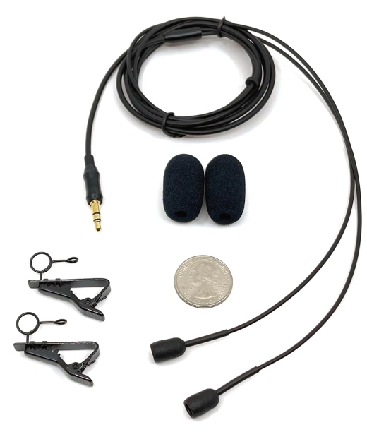 Sound Professionals Miniature Binaural Microphones with 3.5mm Straight Gold Plated Connector – High Sensitivity