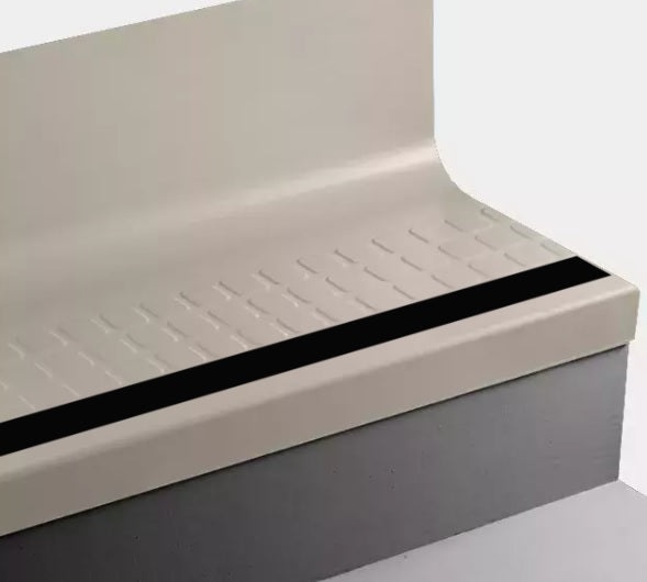 Johnsonite Almond Raised Square Rubber Stair Tread