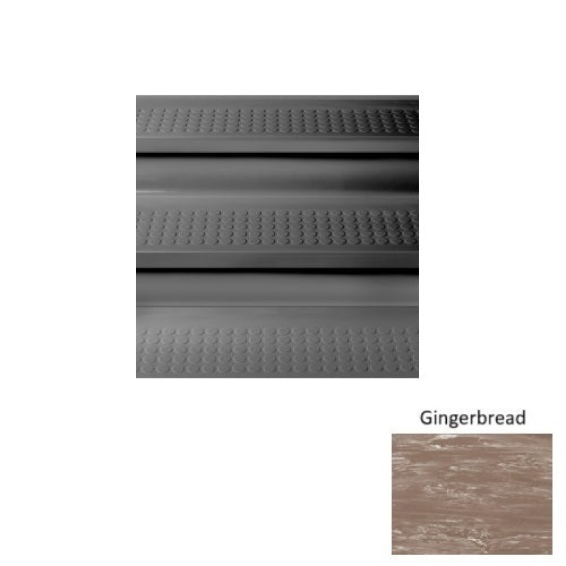 Marbleized 98 Gingerbread Vantage Raised Circular Rubber (Sq) Stair Tread - Textured