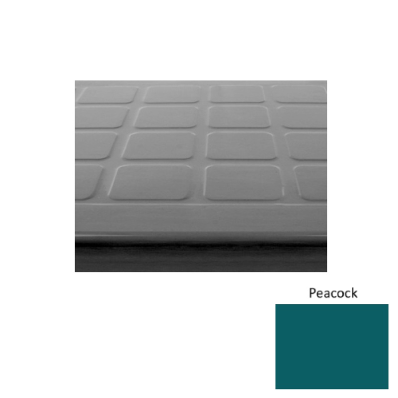 Roppe Solid 94 Peacock Raised Square Rubber Stair Tread - Textured