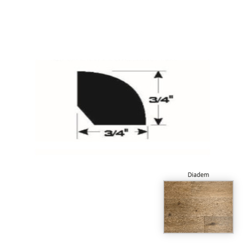 Regalia European Oak Diadem Hardwood Moulding / Trim - 90" Quarter Round - Wire Brushed & Uv Cured Urethane