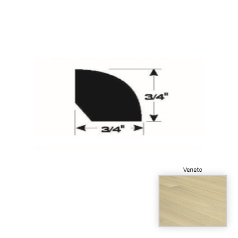 D'vine French White Oak Veneto Hardwood Moulding / Trim - 90" Quarter Round - Brushed Matte