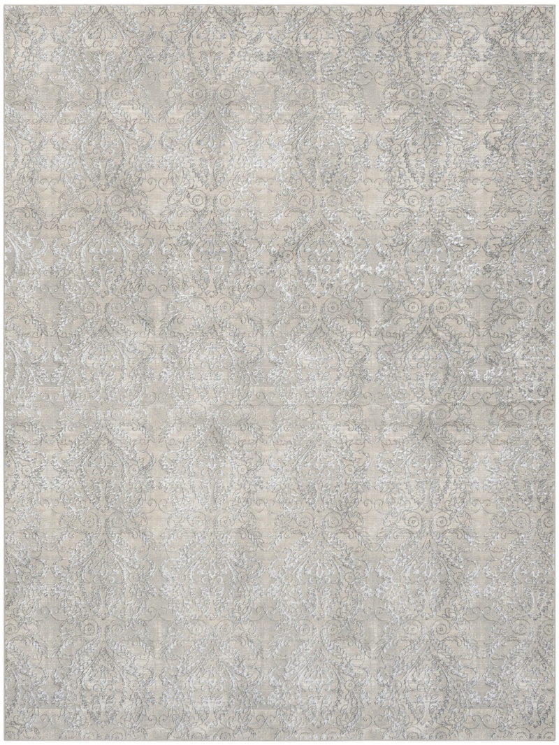 Iliana Light Grey Polyester Modern Area Rug
