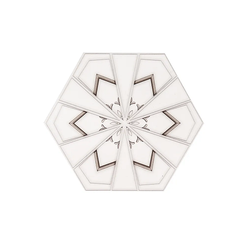 Align Geode Drawn Stone Limestone Tile - Honed - 8" X 9.25" Hexagon