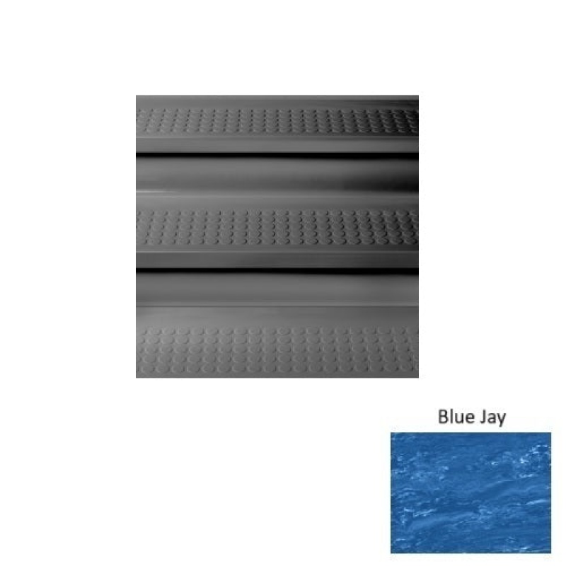 Marbleized 98 Blue Jay Vantage Raised Circular Rubber (Sq) Stair Tread - Textured