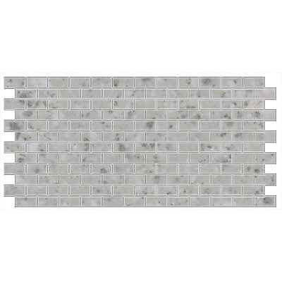 Unglazed Mosaics Light Smoke Speckled Porcelain Mosaic - 1" X 2" Brick Joint - Unglazed