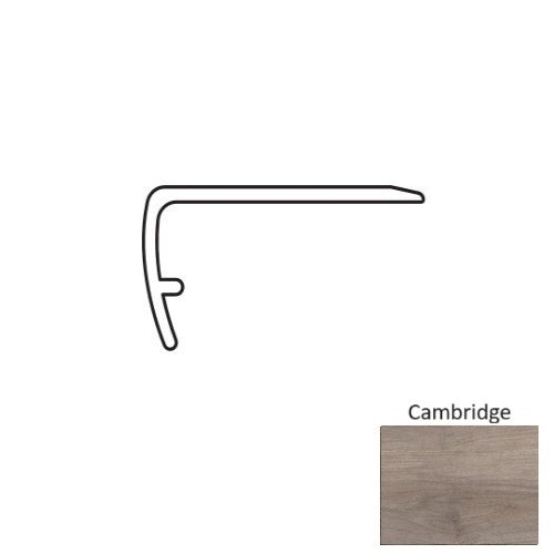 American Charm 12 Burr Mill Oak Cambridge Luxury Vinyl Overlap Stairnose
