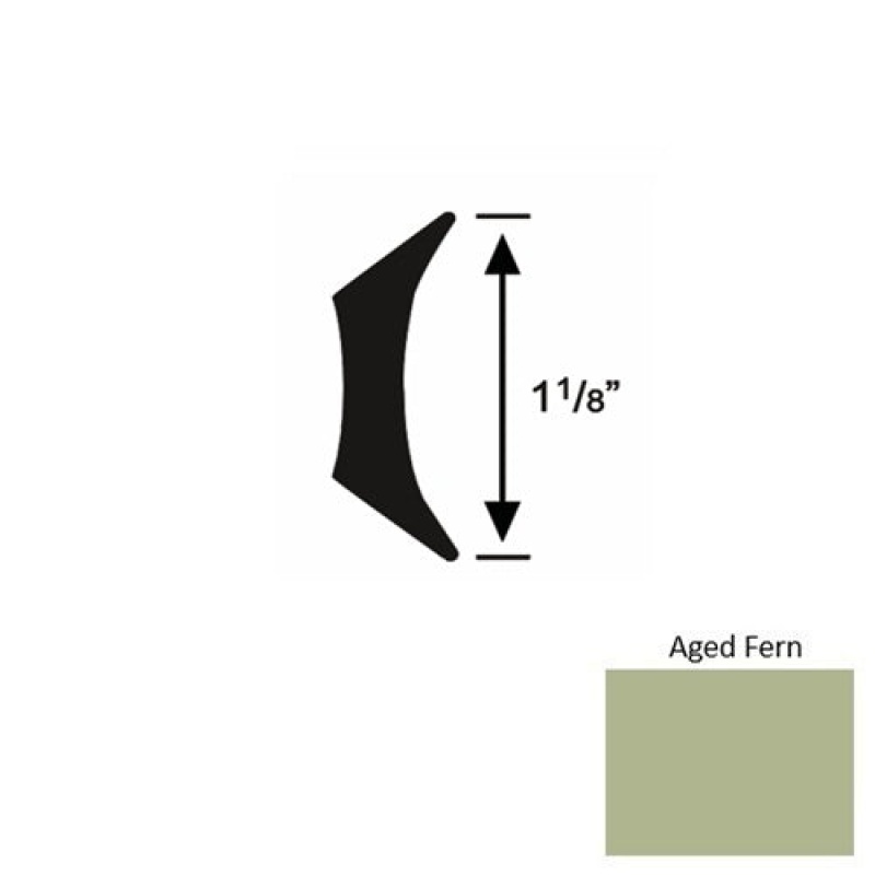 Solid 44 Aged Fern Rubber Fillet Strip - 1 1/8" X 9 Ft (108")