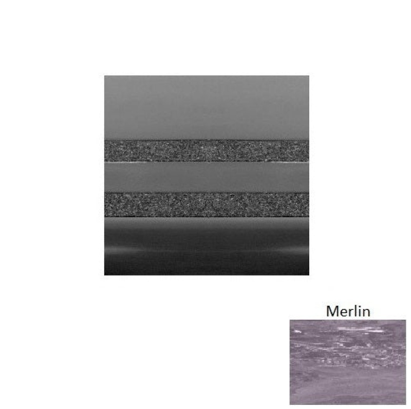 Marbleized 51 Merlin Light Duty With Two 3/4 Inch Strips Rubber (Rd) With Safety Yellow Abrasive Strip Stair Tread - Smooth