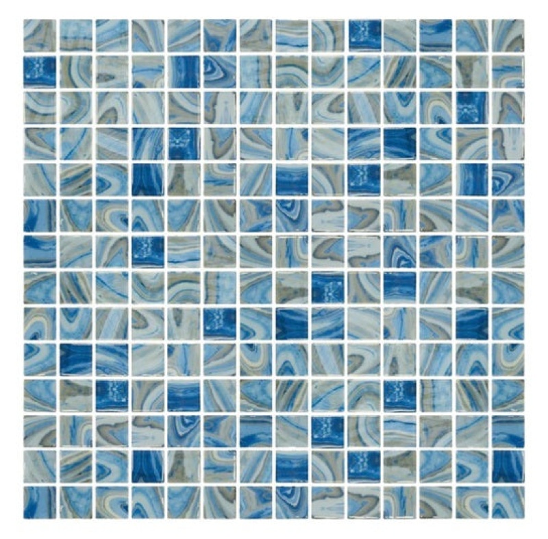 Aquatica Vanguard Tourmaline Glass Mosaic - 1" X 1" - Glossy