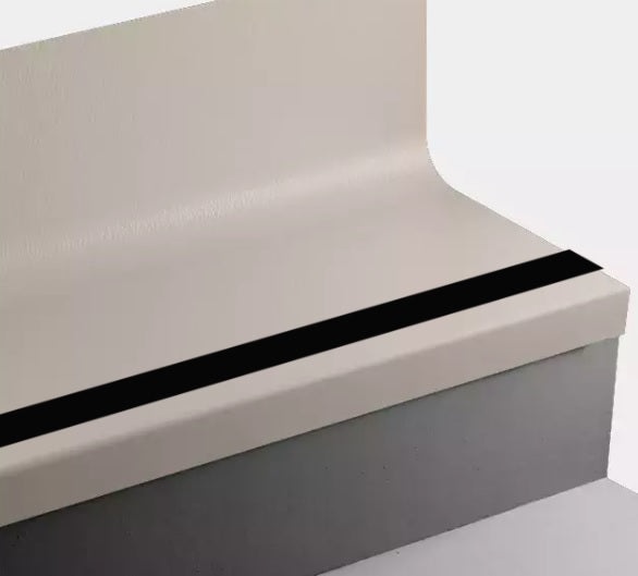 Johnsonite Beige Hammered Rubber Stair Tread
