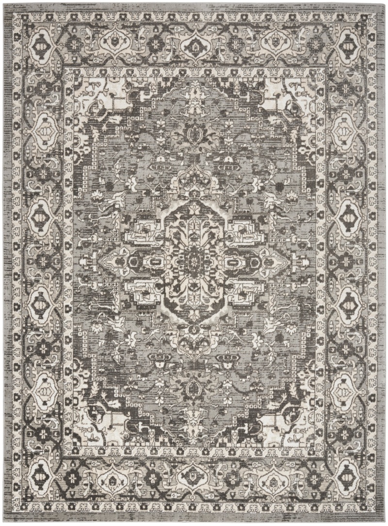 Quarry Qua05 Grey Polypropylene Vintage Area Rug