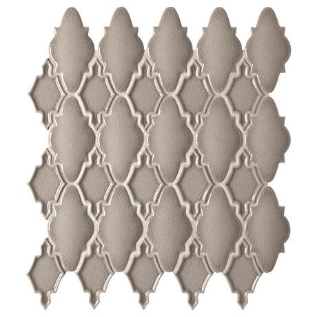 Serliana Taupe Porcelain Mosaic - Morrocan Arabesque - Matte