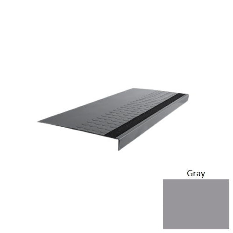 Flextones Gray Rubber Stair Tread 15" x 72"