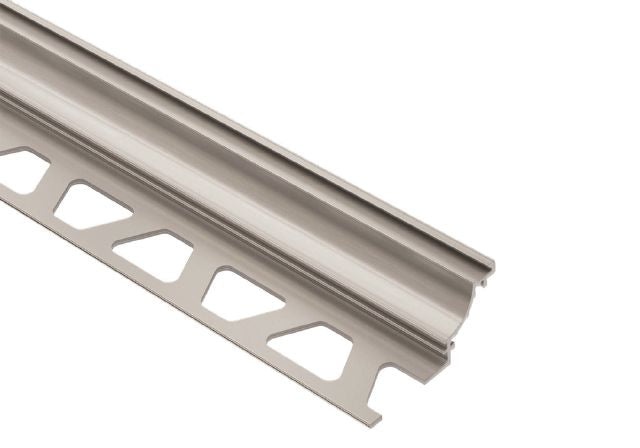 Dilex Ahk Cove Shaped Metal Tile Edging Trim - Brushed Nickel Anodized Aluminum