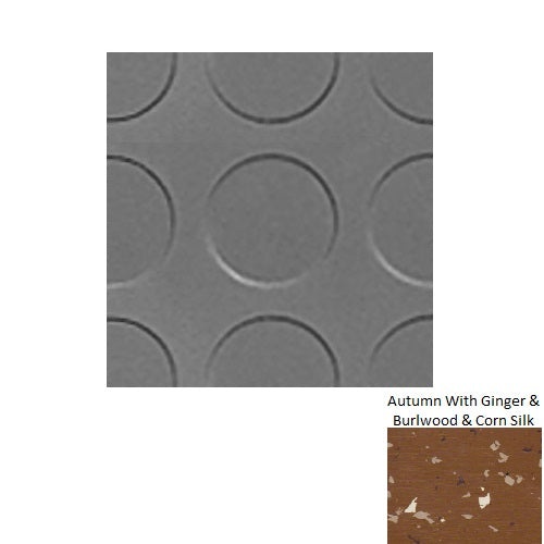 Spextones Autumn With Ginger & Burlwood & Corn Silk Rlt Radial Low Profile Rubber Distinct Designs Tile - Textured - 18" X 18"