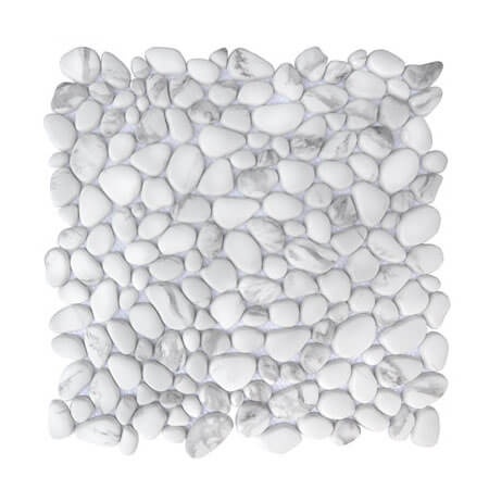 Endura Calacatta Glass Mosaic - Pebble - Natural