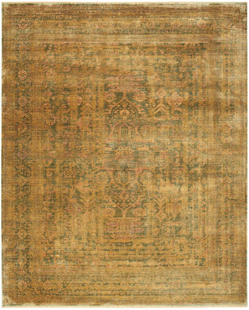 Luxurious Olive Lrs01 Polypropylene Blend Traditional Area Rug - 10 Ft X 13 Ft - Olive