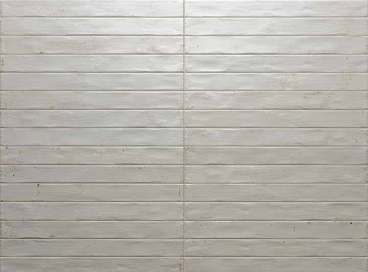 Graffiti White Porcelain Tile - Satin - 2" X 18"