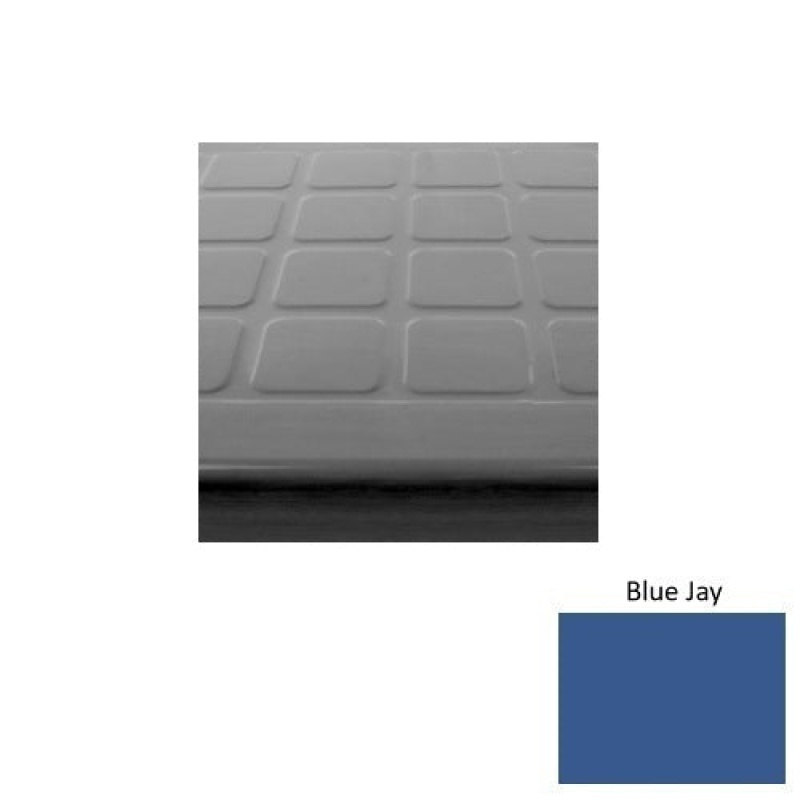 Solid 94 Blue Jay Rubber (Sq) With Galley Red Abrasive Strip Stair Tread With Dupont Kevlar - Textured