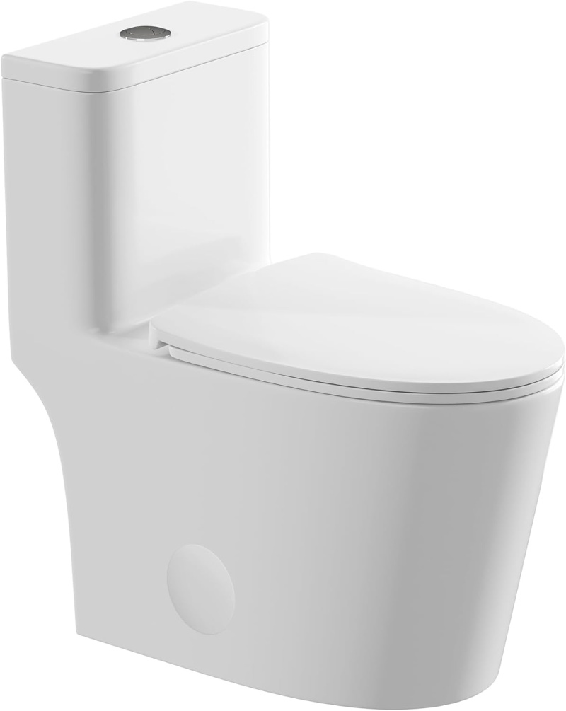 Hg.6636 White 1 Piece 0.9/1.3 Gpf Dual Flush Elongated Toilet - 12" (Seat Included) - White