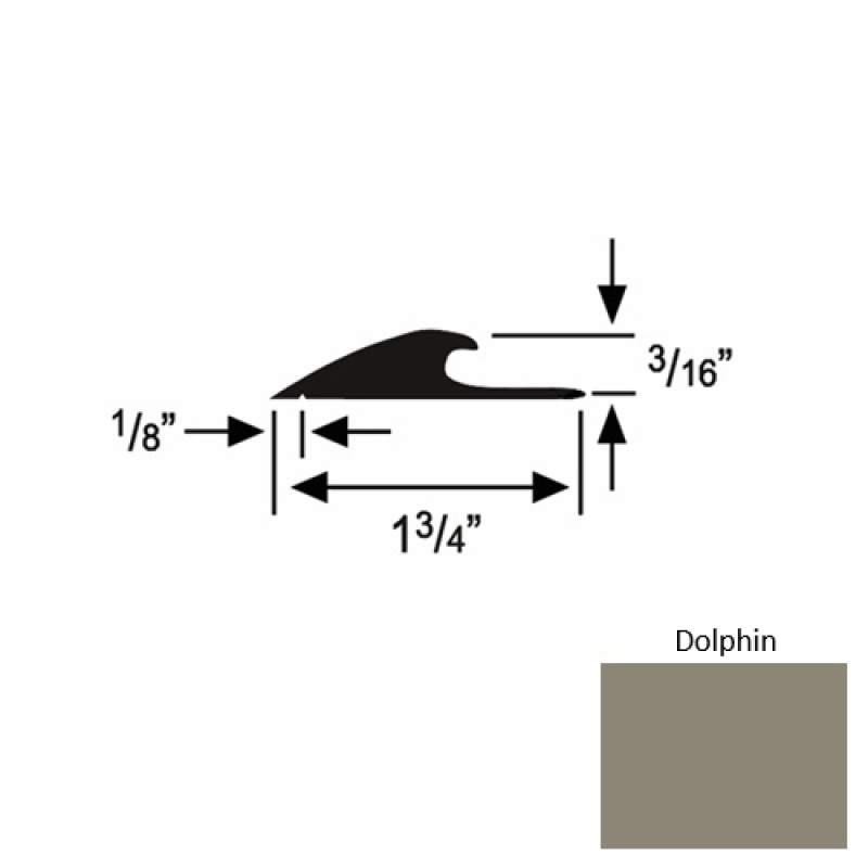 Solid 42 Dolphin Rubber Custom Carpet Edging