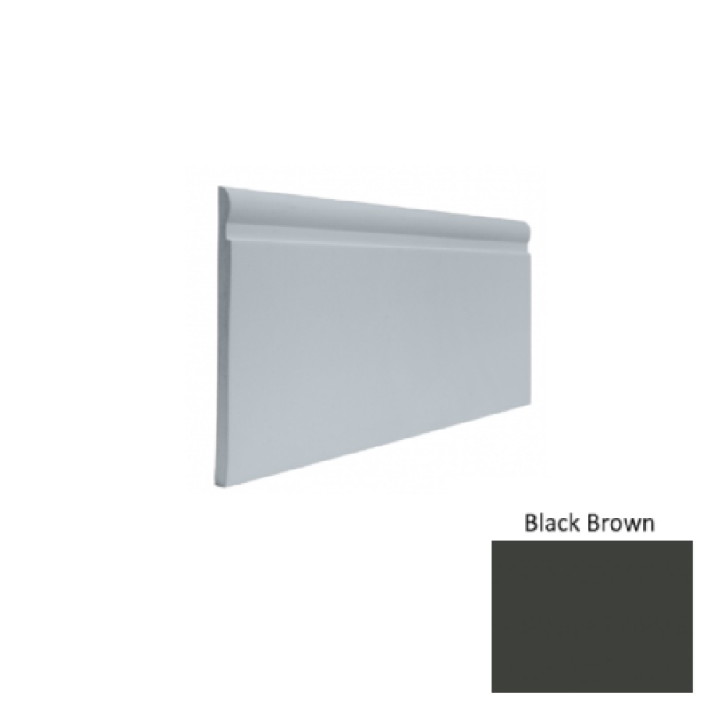 Contours #85 Fashion Black Brown Rubber Profiled Wall Base