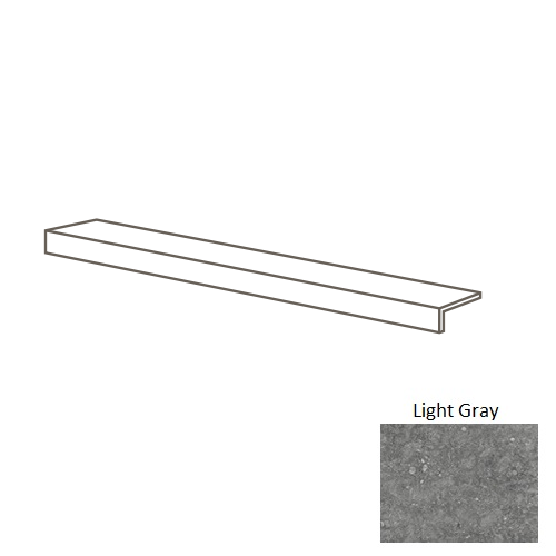 Diplomacy Light Grey Porcelain Coping - Textured - 12" X 20"