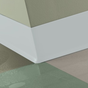 Johnsonite White Slipper Vinyl Traditional Wall Base - 4" X 48" X 1/8" Toe - Traditional Wall Base