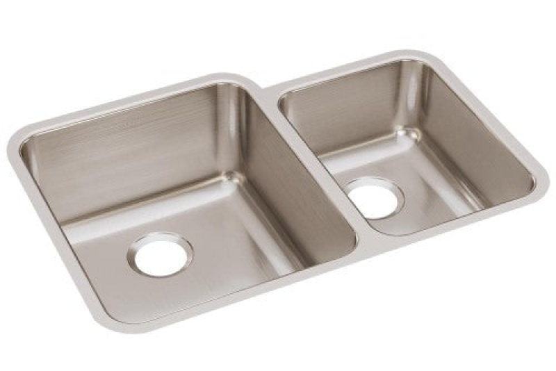 Eluh3121r Lustertone Classic Stainless Steel Undermount Double Bowl Kitchen Sink - 30 3/4" X 21" X 9 7/8" - Stainless Steel