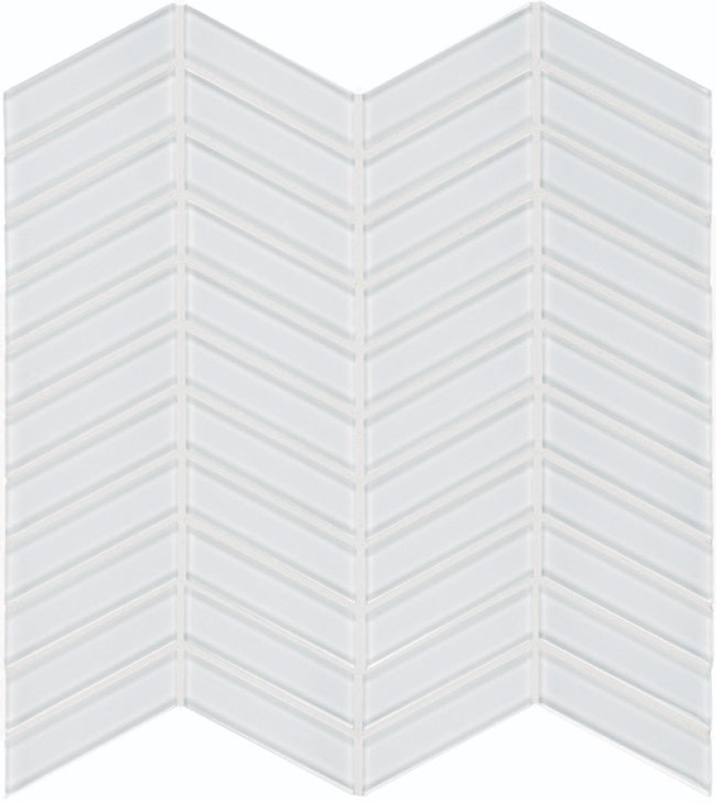Aquatica Element Ice Glass Mosaic - Chevron - Glossy