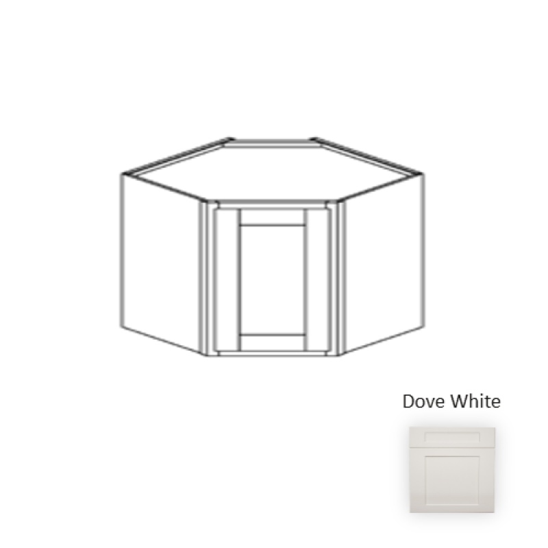 Framed Shaker Classic Dove White Natural Clear Coat Wood Kitchen Wall Cabinet - 27" X 36" X 15" - Natural Clear Coat