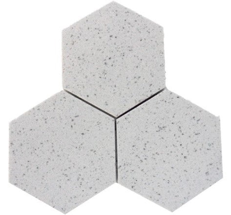 Terrazzo Silver Terrazzo Mosaic - 6" Hexagon - Polished