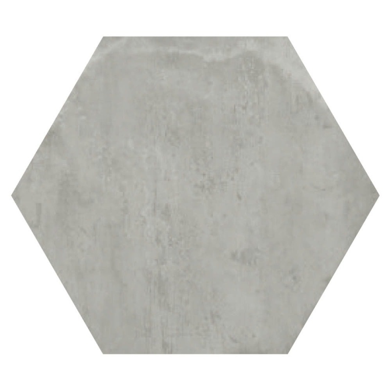 Studio Silver Hexagon Porcelain Tile - Matte - 10" X 11.5" Hexagon