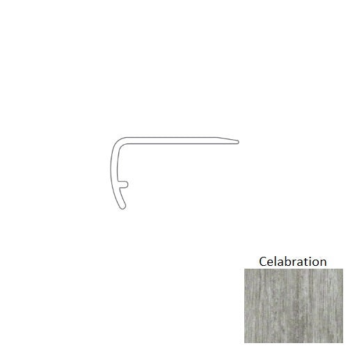 Celebration Luxury Vinyl Moulding / Trim - 2.13" X 94" Overlap Stair Nose - Prefinished