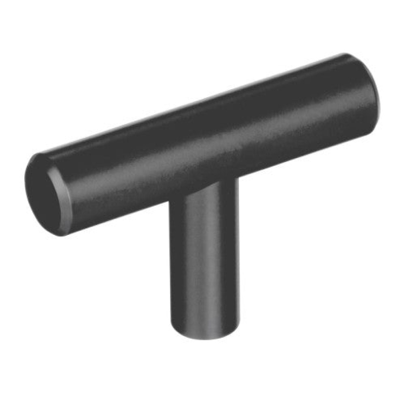 Bar Pulls Carbon Steel Cabinet Knob - Matte Black - 1 15/16" (49 Mm)