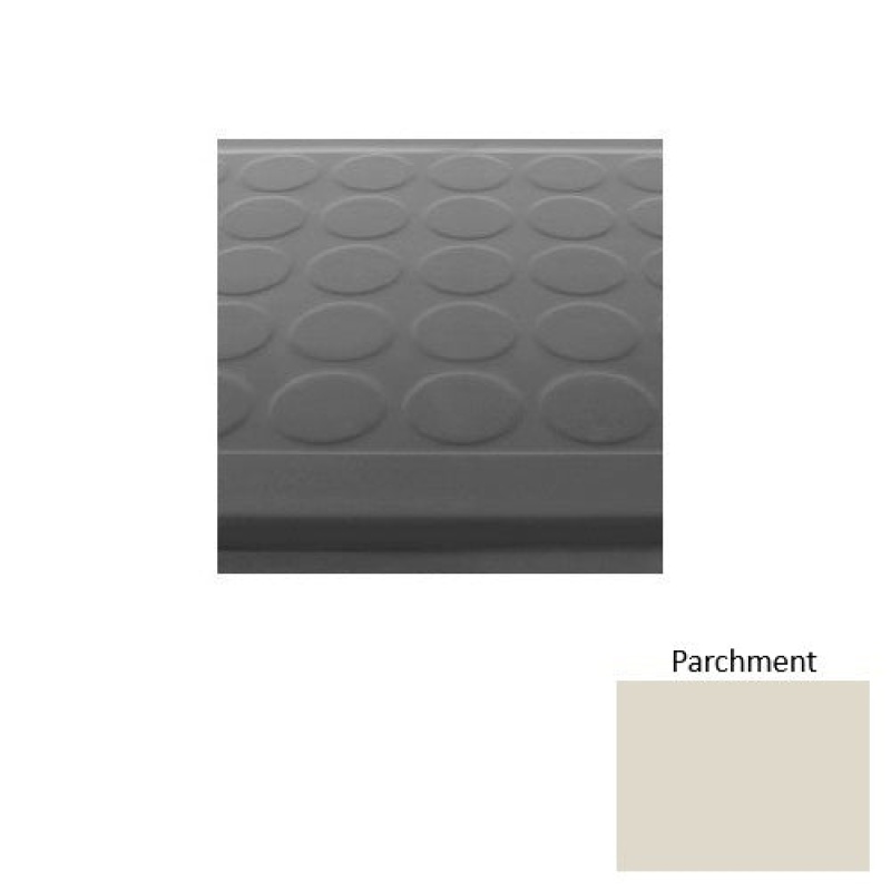 Solid 92 Parchment Low Profile Raised Circular Rubber (Sq) Stair Tread With Dupont Kevlar - Textured