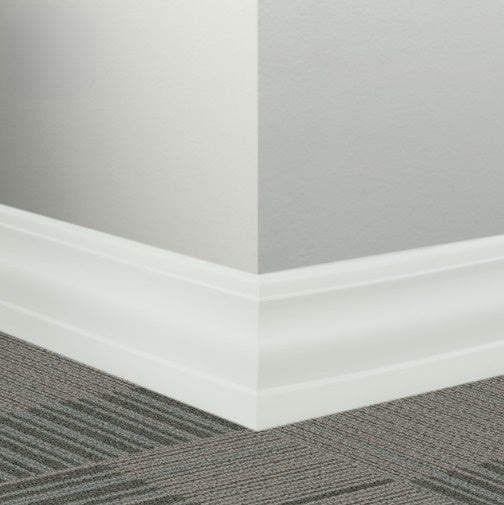 White Rubber Millwork Contoured Wall Base