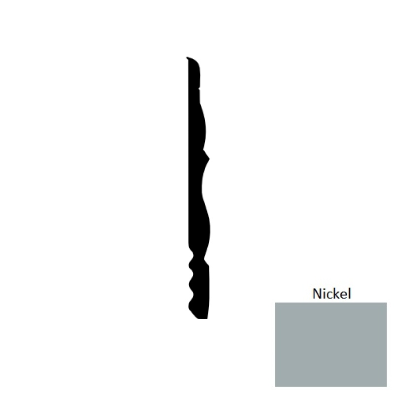 Nickel Charisma SC Thermoplastic Rubber Wall Base – 4 1/2 in x 40 ft x 3/8 in