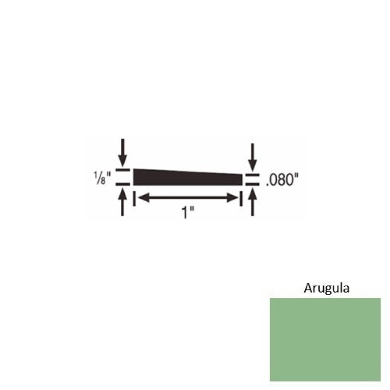 Solid 59 Arugula Rubber Reducer Strip - 1" X 9 Ft (108") X 1/8"
