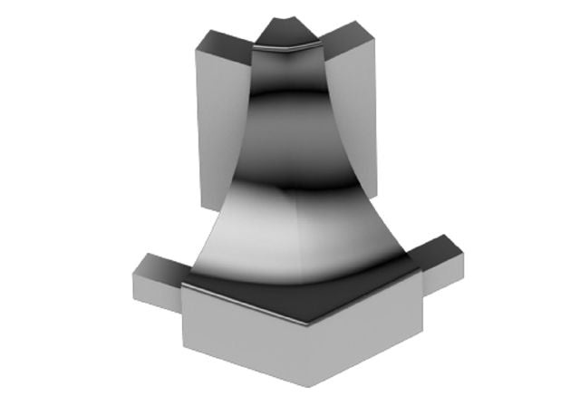 DILEX-AHK 135° Outside Corner Tile Edging Trim, Polished Chrome Anodized Aluminum, 1/2" x 1"