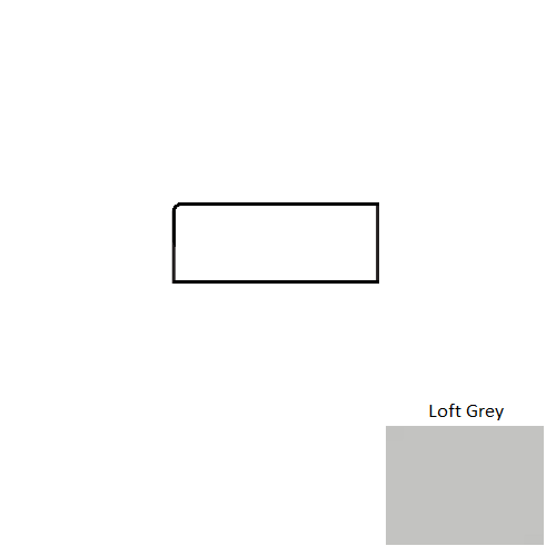 Soho Loft Grey Ceramic Wall Trim - 2" x 6" Bullnose - Glossy