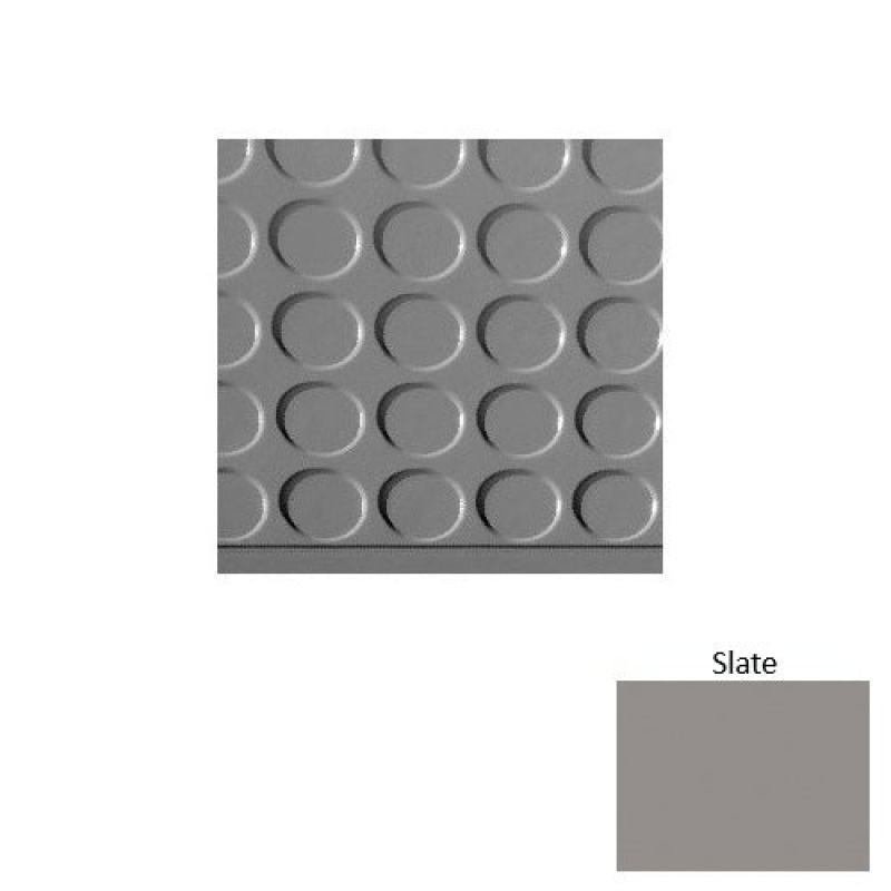 Solid 97 Slate Vantage Raised Circular 15" Depth Rubber (Sq) Stair Tread With Dupont Kevlar - Textured