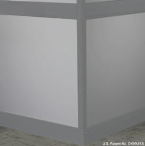 Johnsonite Ironstone Rubber Moulding / Trim 4" X 8 Ft (96") X 3/8" Millwork Rampart Chair Rail - Millwork Rampart Chair Rail