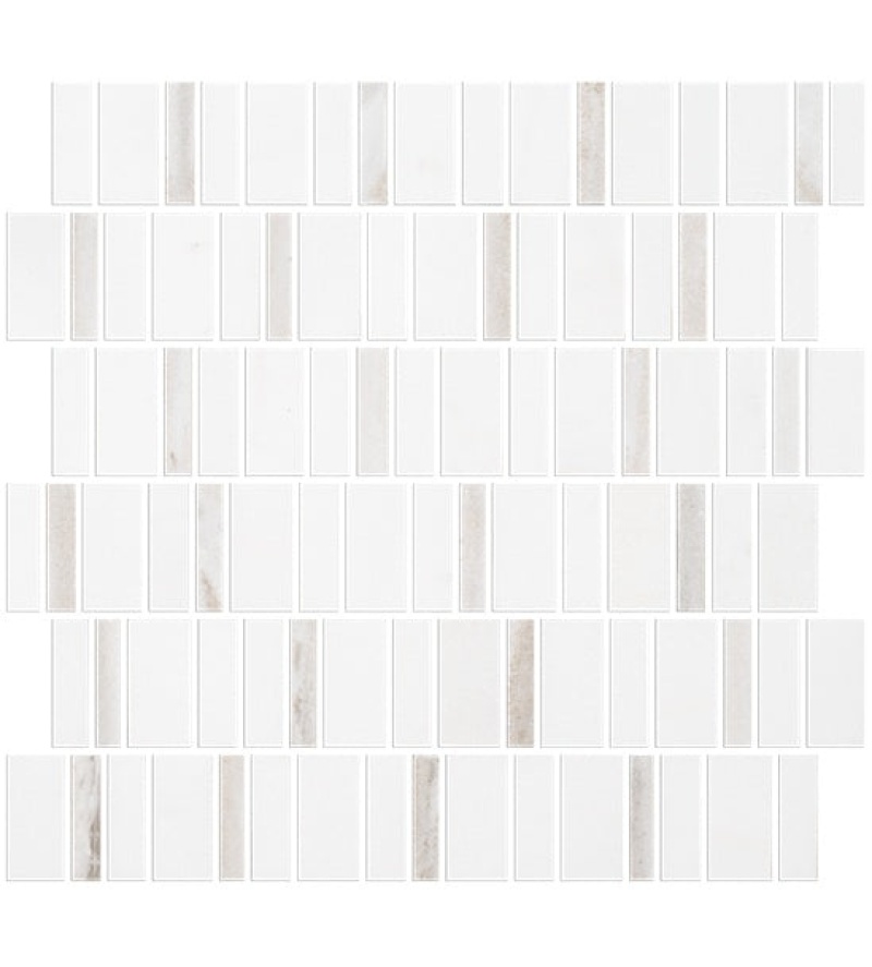 Metro Blend Thassos Skyline Natural Stone Mosaic