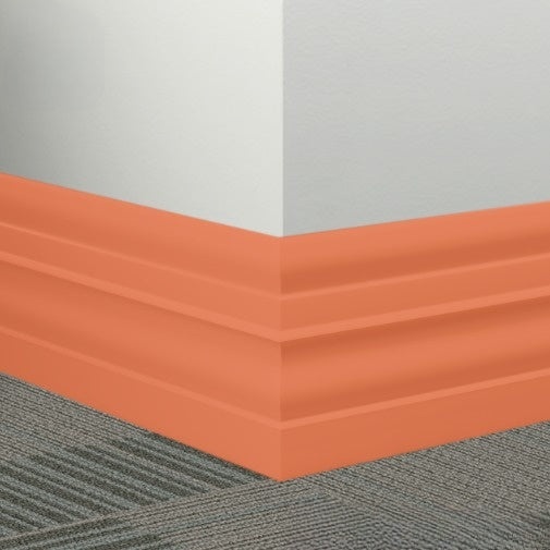 Tangerine Tango Rubber Millwork Contoured Wall Base
