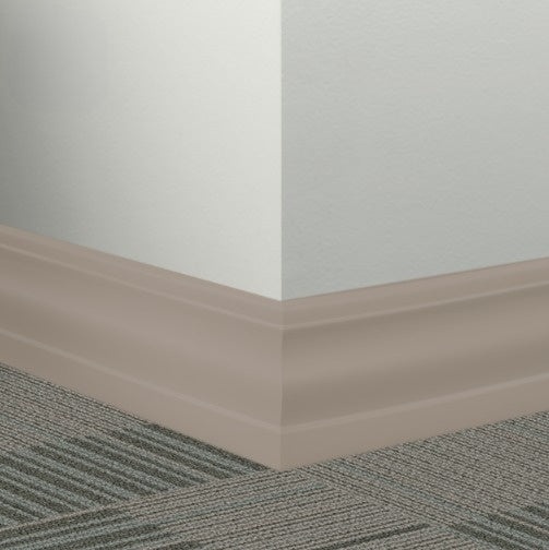 Johnsonite Fawn Rubber Millwork Contoured Wall Base - 4 1/4" X 96" X 3/8" Delinate - Millwork Contoured Wall Base
