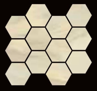 Bardiglio Crema Hexagon Porcelain Mosaic