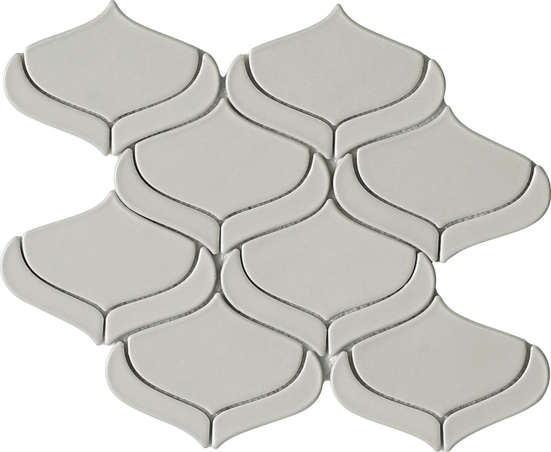 Mythos Gray Ceramic Mosaic - Arabesque - Matte