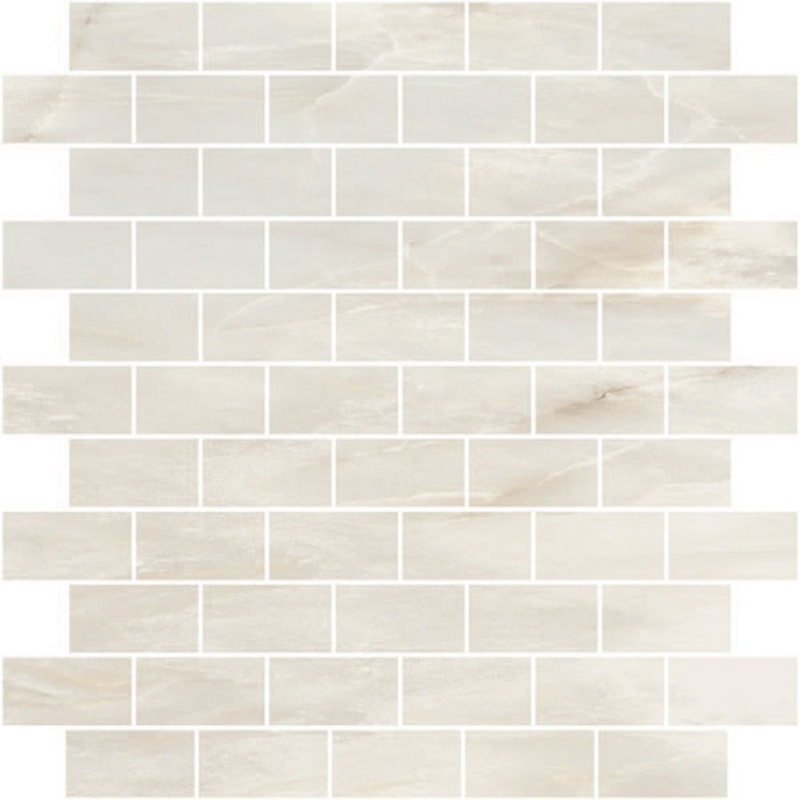 Carrara Select 2.0 Carrara Onyx Grey Porcelain Mosaic - 1" X 2" Brick - Honed